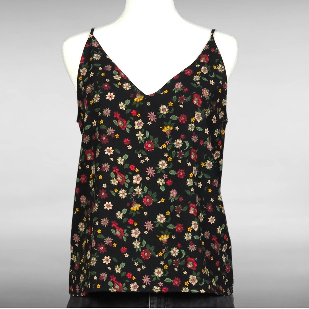 Abercrombie Floral VNeck Cami Tank Top Cottagecore Strappy Camisole Womens S